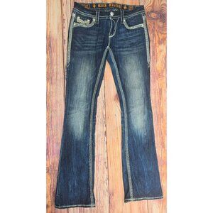 Rock Revival Kat Bootcut Jeans Size 27 Dark Wash 30 x 34